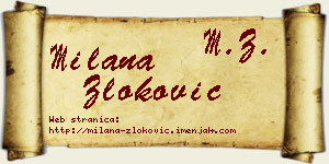 Milana Zloković vizit kartica